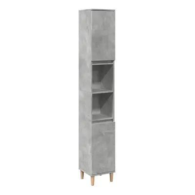 vidaXL Bathroom Cabinet Storage Unit Vanity Unit Concrete Grey Engineered Wood