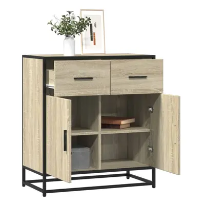 vidaXL Sideboard Cupboard Side Cabinet Sonoma Oak Engineered Wood and Metal