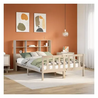 vidaXL Bookcase Bed without Mattress 120x190 cm Small Double Solid Wood Pine