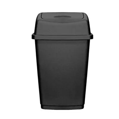 VTL LITRE PLASTIC WASTE SWING BIN KITCHEN HOME RUBBISH DUSTBINS BLACK