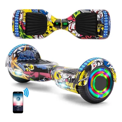 (Hip Hop) Hoverboard 6.5'' Smart Self-Balancing Scooter with Bluetooth & LED Lights Best Gifts