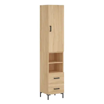 (sonoma oak, drawers shelves) vidaXL Highboard Sideboard Tall Storage Cabinet Side Cabinet Engin