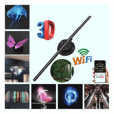 (EU) 3D Hologram LED Fan Projector, WiFi, 16GB, LEDs