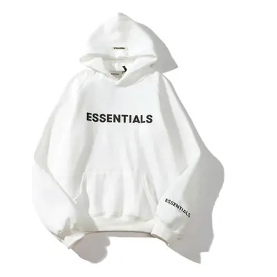 (white, S) Essentials Thickening Hoodie Street Wear Silicone Logo Casual Loose Oversized Sports 