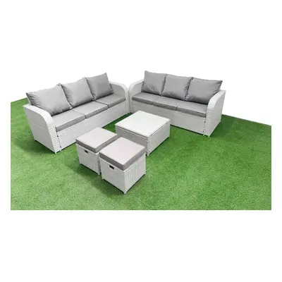 Fimous Outdoor Garden Furniture Sets Seater Wicker Rattan Furniture Sofa Sets with high Back Lou