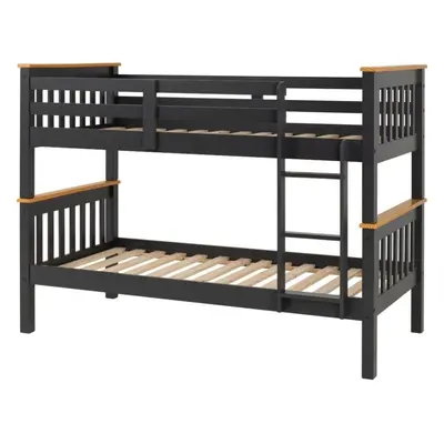 Neptune 3ft Bunk Bed in Grey and Oak Effect Finish Man Delivery