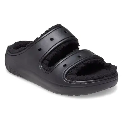 (Black, (Adults')) Crocs Classic Cozzzy Thermoplastic Women's Black Sandals