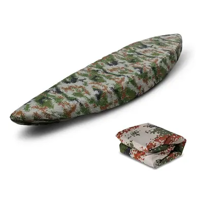 (Camouflage 5.0m) Professional Universal Kayak Cover Canoe Boat Waterproof Uv Resistant Dust Sto