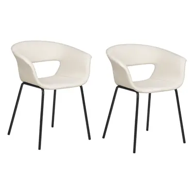 Set of Dining Chairs ELMA Light Beige