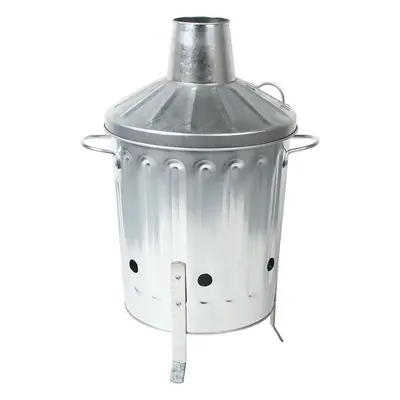 Galvanised Metal Incinerator Fire Burning Bin Outdoor Heater L