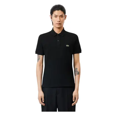 (Black, M) Lacoste Mens Slim Fit Short Sleeve Polo Shirts