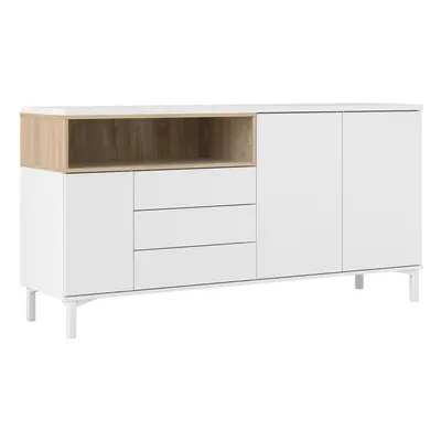 Sideboard Drawers Doors in White and Oak