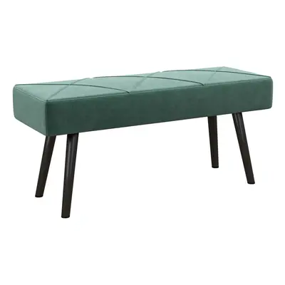 HOMCOM End of Bed Bench, Upholstered Hallway Bedroom with Steel Legs, Green