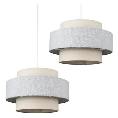 Pair of Grey Ceiling Pendant Shade