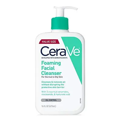 CeraVe Foaming Cleanser oz for Daily Face Washing, Normal to Oily Skin