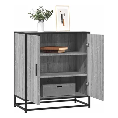 vidaXL Sideboard Grey Sonoma 68x35x76 cm Engineered Wood and Metal