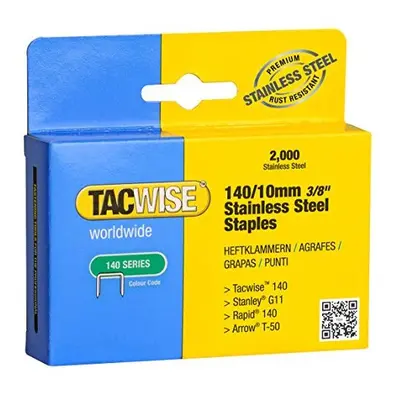 Tacwise 140/10mm Stainless Steel Staples (Box of 2000)