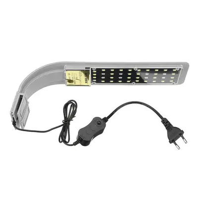 (Standard) 15W LED Aquarium Light Fish Clip-on Lighting Touch Control Tank Grow LED Planting Lam