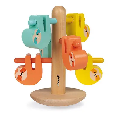 Janod WWF Balancing Colored Sloths Kids Wooden Balancing Learning Game