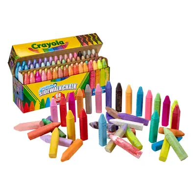 Crayola Washable Sidewalk Chalk-64 Colors Including W/Special Effects