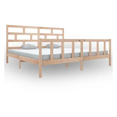 (brown, x cm) vidaXL Bed Frame Bed Base Bedstead Bedroom Mattress Foundation Solid Wood Pine