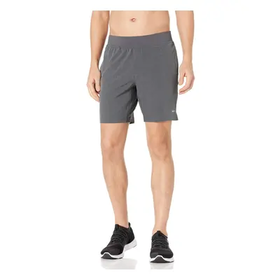 Mens Performance Stretch Woven Training Short, charcoal Heather, X-Small