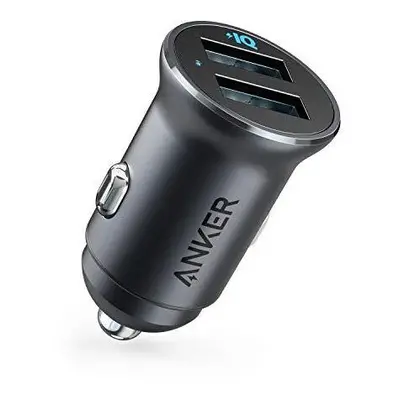 Anker Car Charger, Mini 24W 4.8A Metal Dual USB Car Charger, PowerDrive Alloy Flush Fit Car Adap