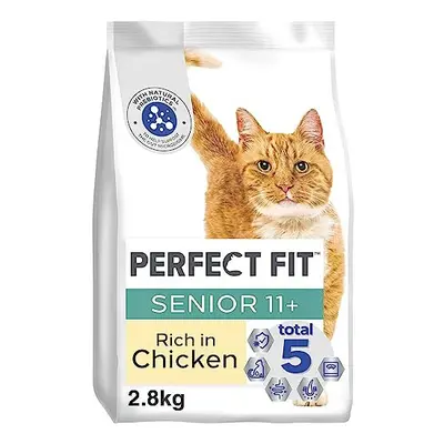 Senior 11+ Complete Dry Cat Food for Senior Cats Aged 11+ Years, Rich in Chicken, Bags (2.8 kg)