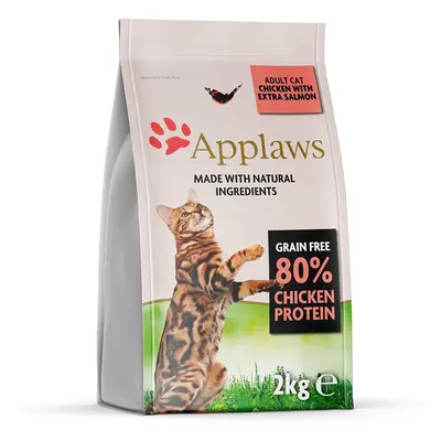 Applaws Complete and Grain Free Dry Adult Cat Food, Chicken with Salmon, 2kg (Pack of 1)