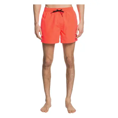 (S, Fiery Coral) Quiksilver Mens Everyday 15" Elasticated Summer Beach Pool Swimming Swim Shorts