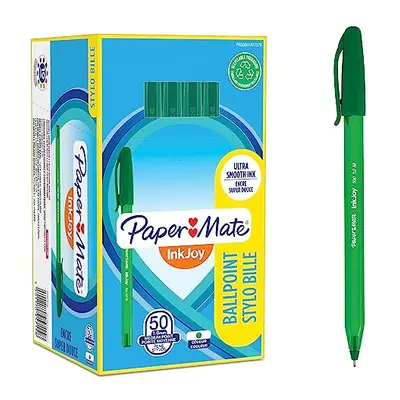 Paper Mate InkJoy 100ST Ballpoint Pens | Medium Point (1.0 mm) | Green | Count