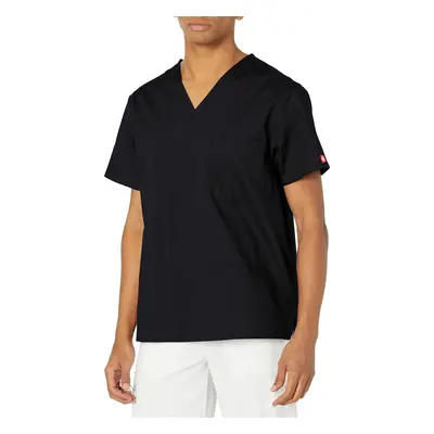 Dickies mens Signature V-neck medical scrubs shirts Black 5X-Large U