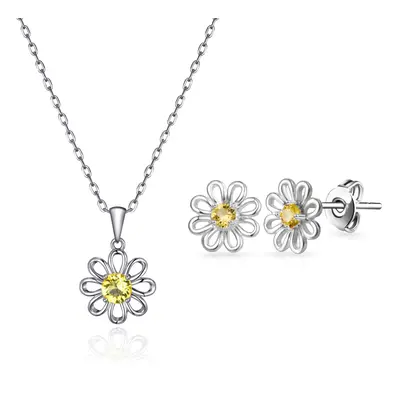 Daisy Set Created with Swarovski Crystals