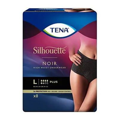 Tena Silhouette Underwear High Waist Plus Black Large Pack