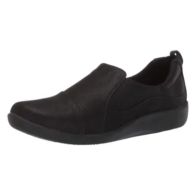 Clarks Women's CloudSteppers Sillian Paz Slip-On Loafer Black Synthetic Nubuck W US