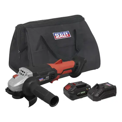 Sealey SV20 Series 115mm Cordless Angle Grinder Kit 20V 4Ah CP20VAGBKIT1