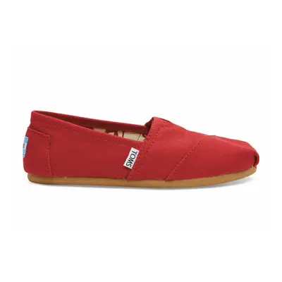 (US 5) TOMS Womens Alpargata Classic Canvas Sneaker Shoes Espadrilles Slip On - Red