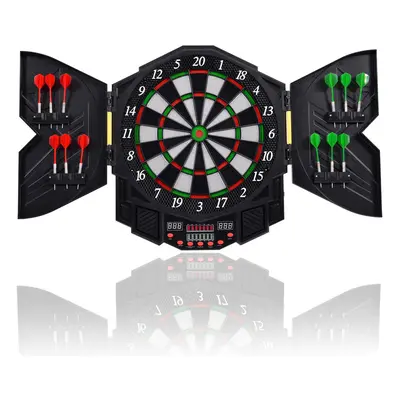 Professional Electronic Dart Board Set Dartboard w/ Cabinet