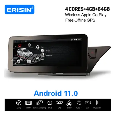 10,25" IPS Android Car Stereo CarPlay 64GB BT WiFi DAB+ Satnav For Audi A4/A5/B8/S4/S5 64GB