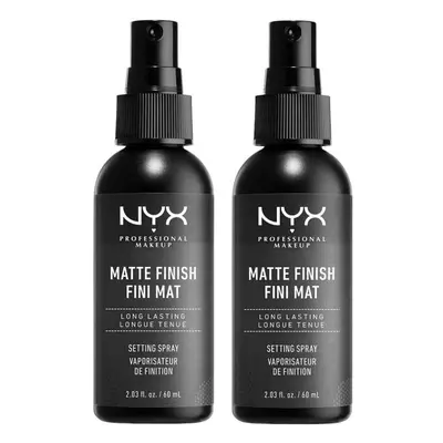 NYX Professional Makeup Setting Spray, Long Lasting Formula, Vegan, Matte Finish, Pack of 2, ml