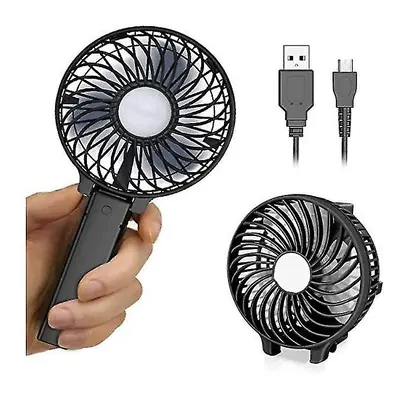 Hand Held Fan,Portable Handheld USB Rechargeable Fans with Speeds (Black)