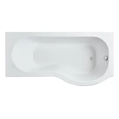 P Shape Right Hand Shower Bath Tub with Leg Set - 1600mm