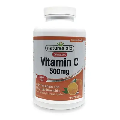 Natures Aid Vitamin C 500mg Chewable Sugar Free Tablets