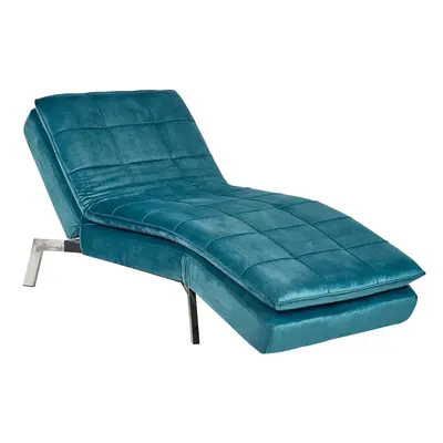 Velvet Chaise Lounge Teal LOIRET