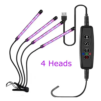 (80LED) 1/2/3/4 Head LED Grow Light Plant Growing Lamp Lights with Clip for Indoor Plants