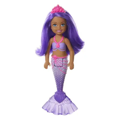 Barbie Dreamtopia Chelsea Mermaid Doll with Purple Hair & Tail Tiara