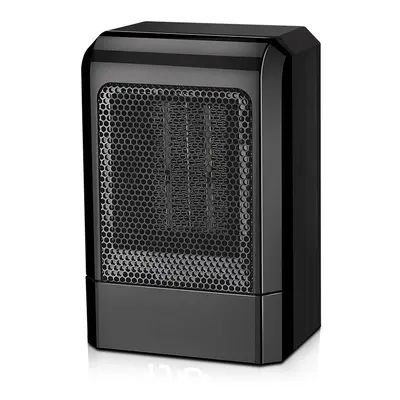 (Black, EU Plug) 500W Portable PTC Ceramic Heater for Home & Office - Desktop Electric Warmer