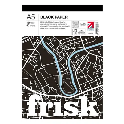 Frisk A5 Black Drawing Sketching Paper Pad