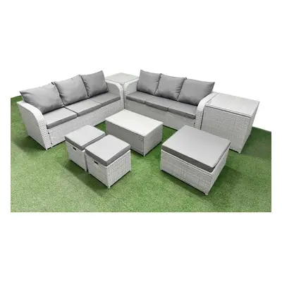 Fimous Outdoor Garden Furniture Sets Seater Wicker Rattan Furniture Sofa Sets with high Back Lou