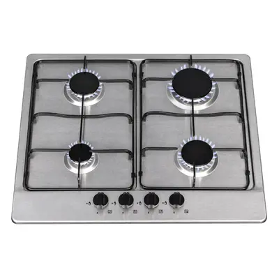 SIA SSG602SS 60cm Stainless Steel Burner Gas Hob with Enamel Pan Stands